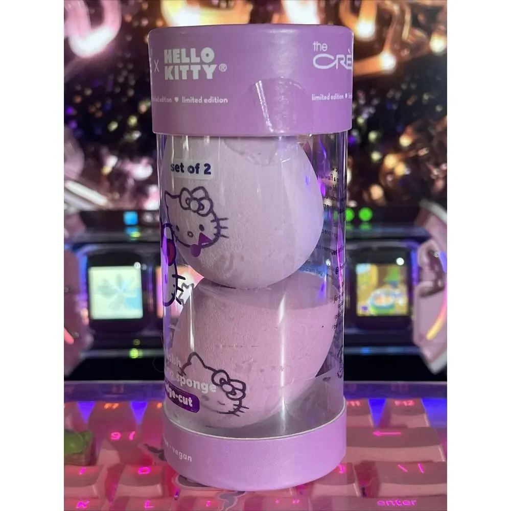 The Creme Shop x Sanrio Hello Kitty Makeup 2 Blender Sponges Drop Edge Cut LE